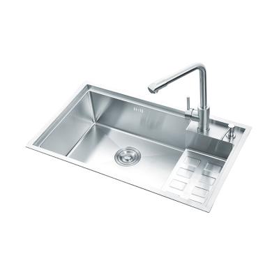 China Without Faucet Farmhouse Hand Basin Single Steel Kitchen Sinks Large Made In China Restaurant Kitchen Sink for sale