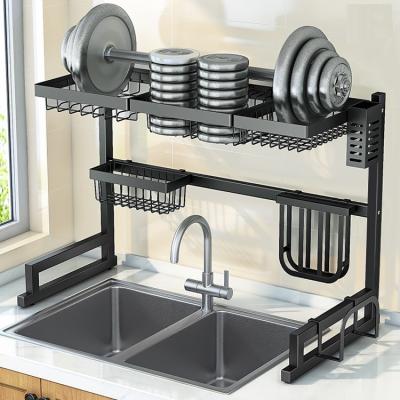 China Modern Dish Rack 304 Stainless Steel Storage Racks Kitchen Organizer Dish Rack Dish Rack Kitchen Drying Dish Rack for sale