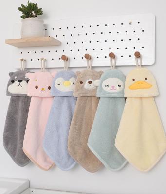 China Cartoon Cute Home Towel Kitchen Household Hanging Animal Hand Towel for sale