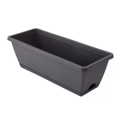 China No large size plastic flowerpot 50x15x19cm the balcony planting pots for sale