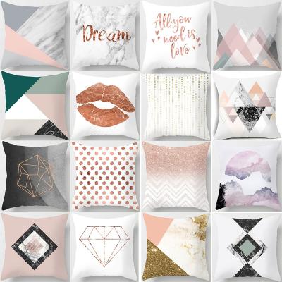 China Hot Sale Excellent Quality Hotel Sofa Home Decorative New Pillow Case Geometric Cushion Cover for sale