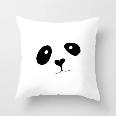 China Without Filling New European Style Black White Printing Pillow Case Cushion Cover Sofa Home Decoration for sale