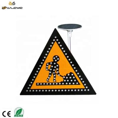 China Traffic Safety Aluminum Aluminum Triangle Owleye Solar Sign Post for sale