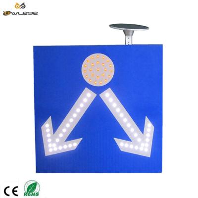 China Aluminum High Quality IP66 Solar Power Led Flashing Solar Sign Post for sale