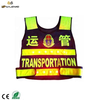 China Water Proof LED Reflective Vest For Traffic Police Te koop