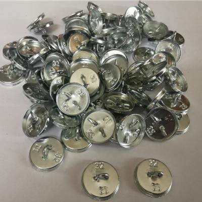 China Aluminum Leather Covered Metal Wire Leg Buttons Buttons for sale