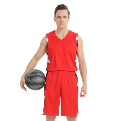 China Latest Design Black Basketball Practice Jersey Antibacterial Uniform Set Custom Mens Black Basketball Jersey for sale