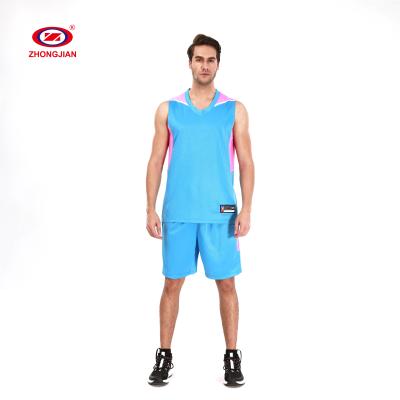 China High Quality Custom Made Men's Basketball Single Empty Tank Top Antibacterial Shorts Sports Uniforms Basketball For Team for sale