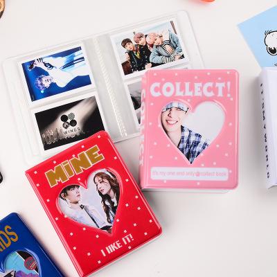 China Custom photocard mini modern binder kpop binder gather book kpop album small love hollow style transparent photocard holder for sale