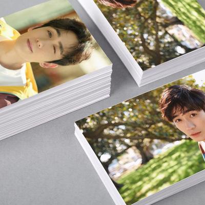 China Customized wholesale beautiful custom kpop slogan paper photocard birthday photo printing postcard greeting card for sale