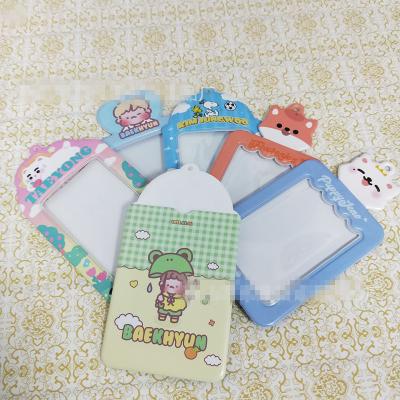 China Collect Custom Kpop Photocard Protector Card Holder For Student Cute Bus ID Bank Card Holder With Chain for sale