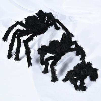 China Wholesale Halloween Decoration Bar Haunted House Decoration Color Plush Halloween Spider Decorations for sale