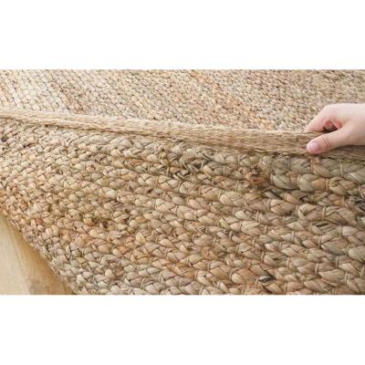 China Modern Custom Size Chunky Hand Knitted Natural Jute Blankets Rugs For Living Room for sale