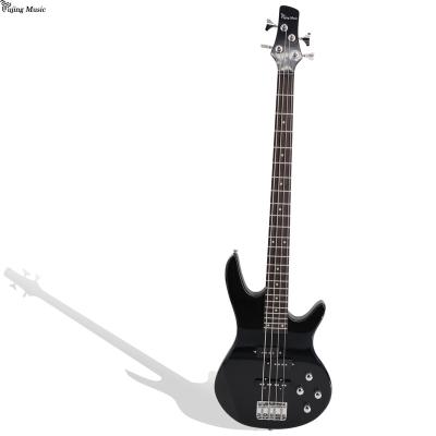 China Basswood China made good quality black body basswood electric guitar for sale