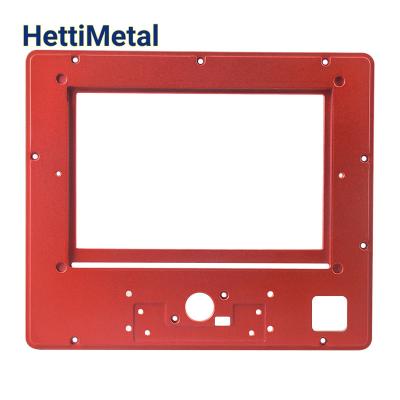 China HETTIMETAL Electronics Aluminum Alloy Die Casting Part With Red Painting For Consumer Electronics Mount Plate for sale