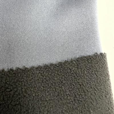 China Anti-Static Custom Dyed 100%Polyester Medium Weight Warp Knitted Bonded Fleece Fabric for sale