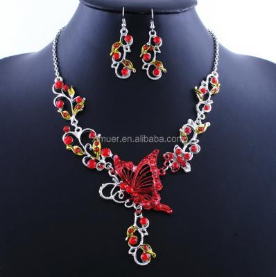 China Necklace set China fashion colorful butterfly jewelry set nekclace set for sale