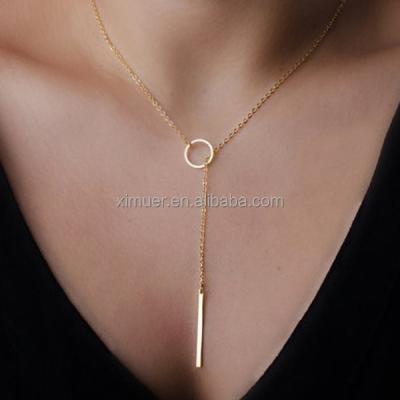 China Simple Fashion Lasso Necklace Long Chain Necklace for sale