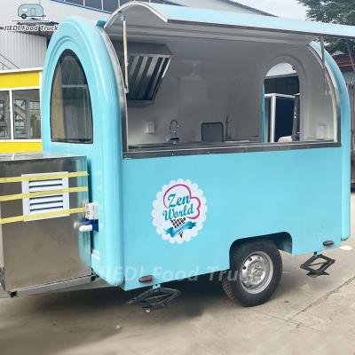 China Processing Factory JIEDI Custom Size Fast Food Kiosk Ice Cream Hot Dog Cart Sushi Trailer Food Vegetables Supply Truck for sale