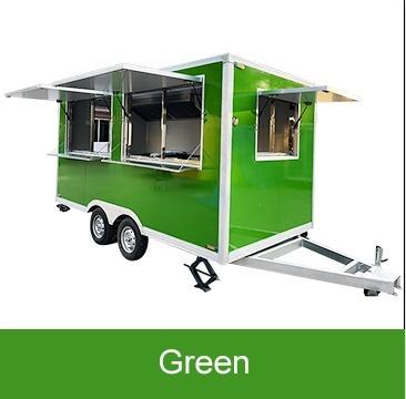 China Square Food Trailer JIEDI Supplier street 5m mobile food cart fast food truck multicolor square food trailer with cooking equipment for sale