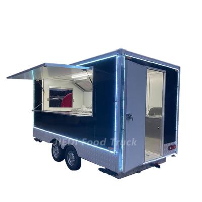 China Mobile Food Truck Van Trailer Ice Cream Trailer Square Food Cart Food Truck Trailer for sale