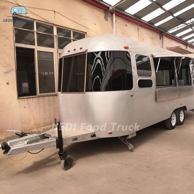 China Vegetable processing factory JIEDI food trailer with doors behind mobile food cart food truck on the street for sale for sale