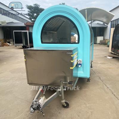 China China outdoor round mobile factory food cart street trailer vegetable processing factory JIEDI mobile food truck for sale for sale