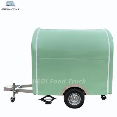 China JIEDI vegetable processing plant small food trailer used food trailer for Europe sellers fast food cart pizza trailer for sale