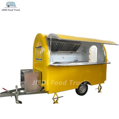 China JIEDI vegetable processing plant fast food trailer concession food trailer hot dog cart for sale food trailer for sale