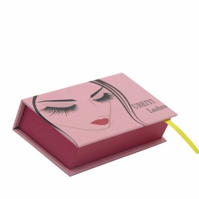 China Luxury Eyelash Box Pink Box Packaging Materials Recycled Paper Box Eyelash Packaging Bulk for sale