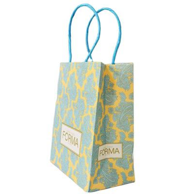 China Recyclable Cosmetics Bags Packaging Custom Printed Pink Retail To Recycle Shopping Bags for sale