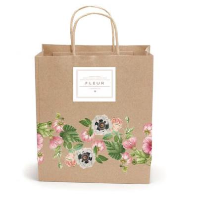 China Disposable Jewelry Shopping Bag Eco-Friendly Custom Printing Fancy Kraft Paper Bags With Logo Shopping for sale