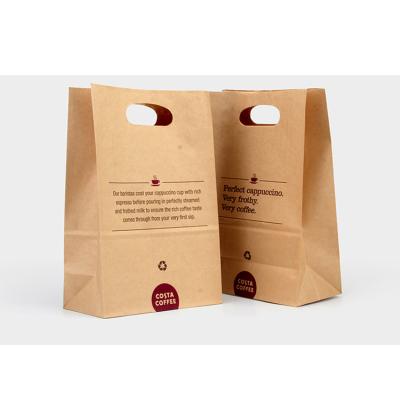 China Disposable Recycled Handle Die Cut Customized Paper Bag Cheap Promotion Big Paper Bag for sale