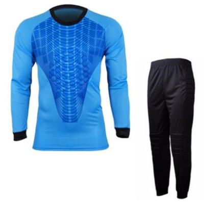 China Dry Padded Soccer Goalkeeper Shirt And Short Football Tank Tops Long Sleeve Goalie Uniform Kits for sale