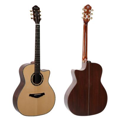 China European Level Solid Fir 3A China Manufacturers Supply 41 Inch Solid Wood Acoustic Guitar With High Quality for sale