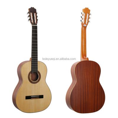 China 39 Inch 6 Solid White Wood High End String All Solid Classical Guitar for sale