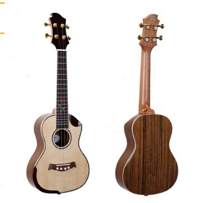 China Level One Lngman Fir Solid 24 Inch 4 String Custom Handmade Guitar Ukulele for sale