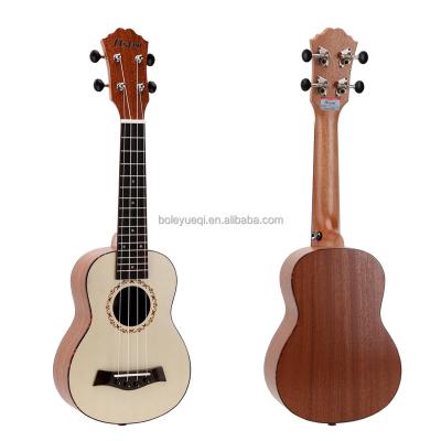 China China Wood Sapele Mini Guitar 21 Inch Soprano Ukulele With Saple Matte Finish Wooden for sale