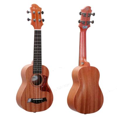 China Level A 21 Inch Mahogany Guitar Soprano Solid Wood Ukulele With Matte Finish for sale