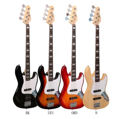 China Wholesale String Electric Musical Instrument Basswood Bass Guitar 4 Bass Guitar For Beginner for sale