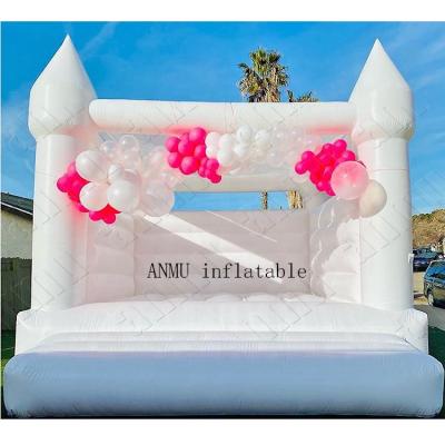 China Plato PVC Tarpaulin Wedding White Bouncer Inflatable Bouncy Castle For Wedding Decor for sale