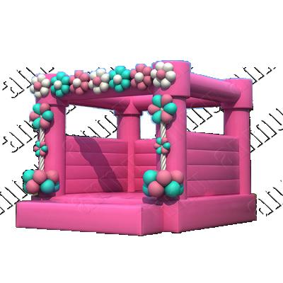 China Plato PVC Tarpaulin Customized Inflatable White Bouncy Castle Bounce House For Wedding for sale