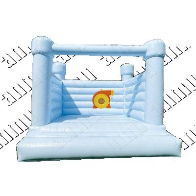 China 2021 New Plato PVC Tarpaulin Romantic Inflatable Jumping Castle Wedding Bouncing White Children Bouncing Castle for sale