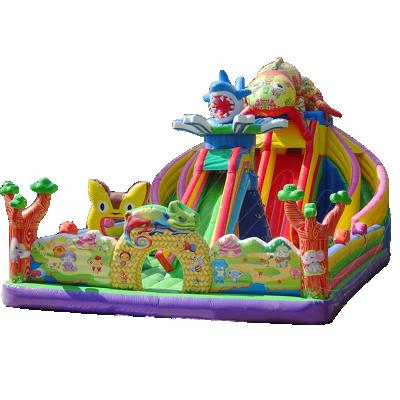 China Party Rental Company Giant Anmu Ocean Inflatable Trampoline, Custom Inflatable Slide Castle Playground with Factory Price for sale