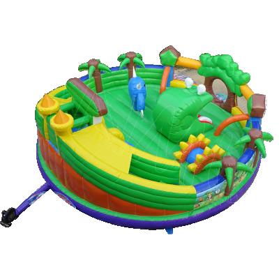 China Hot Selling Party Rental Enterprise Anmu PVC Monster Big Bouncing Fun City Inflatable Bouncer Castle Wholesale for sale