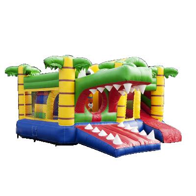 China Party Rental Enterprise Theme Park Inflatable Combo Bouncer With Slide Crocodile Bouncy House Jumping Castle For Kids for sale