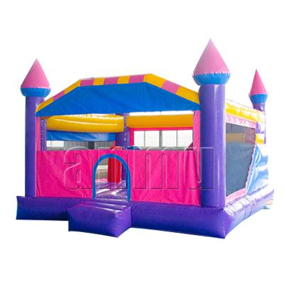 China Party Rental Company 14.5x14.5 Ft Commercial Inflatable Bouncer Purple Bounce Castle for sale