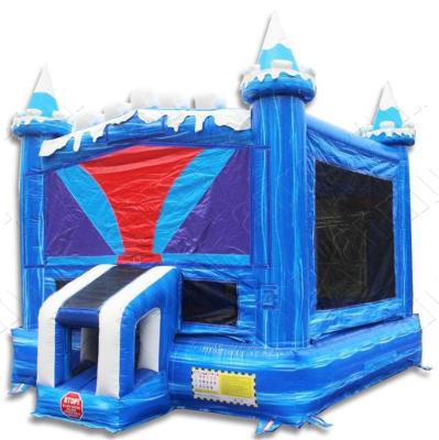 China Party Rental Business 14' x 14' New Commercial Blue Modular Bouncer House Inflatable Jumping Castle for sale