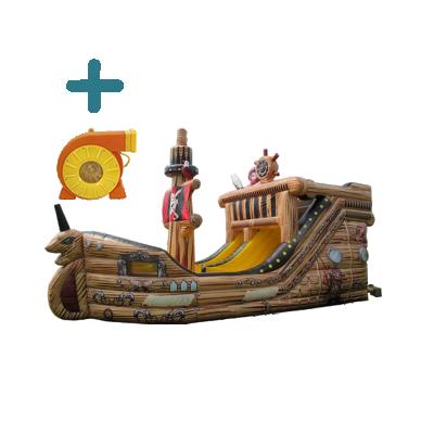 China 2021 New Arrivals Company Inflatable Pirate Boat Party Pirate Inflatable Boat Slide Inflatable Pirate Boat for sale