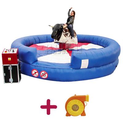 China Party Rental Company Anmu Kid Sport Adult Commercial Game Rodeo Bull Inflatable Mechanical Riding Game For Sale for sale